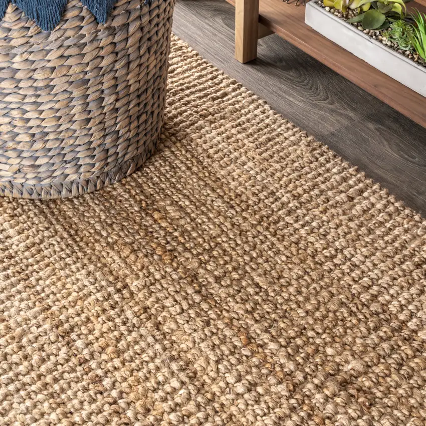 14' Natural Jute Handmade Runner Rug Photo 5