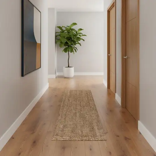 18' Natural Jute Handmade Runner Rug Photo 2