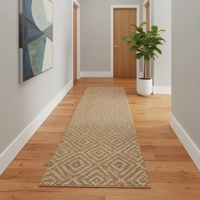 10' Natural Jute Handmade Runner Rug Photo 2