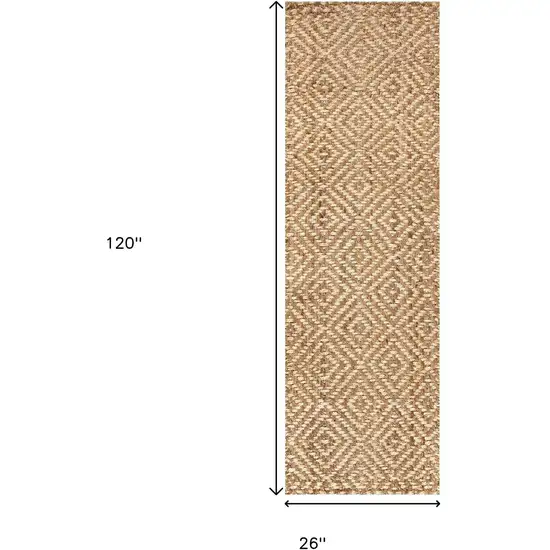 10' Natural Jute Handmade Runner Rug Photo 8