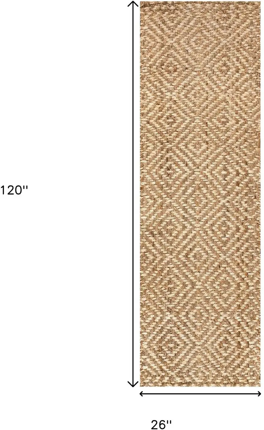 10' Natural Jute Handmade Runner Rug Photo 8