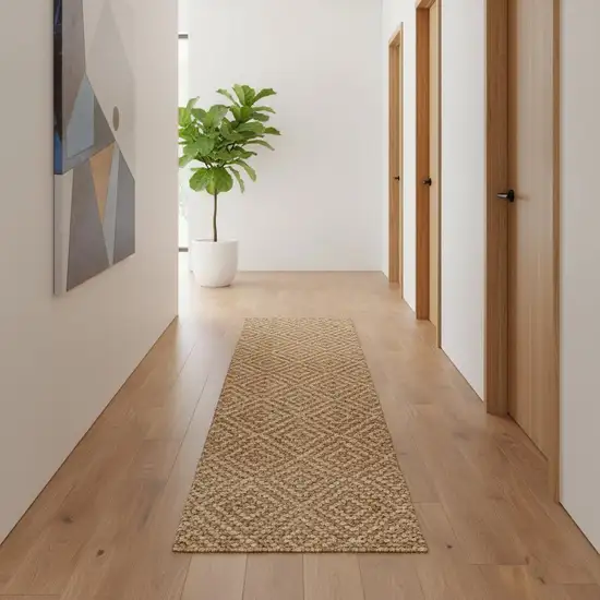 12' Natural Jute Handmade Runner Rug Photo 2