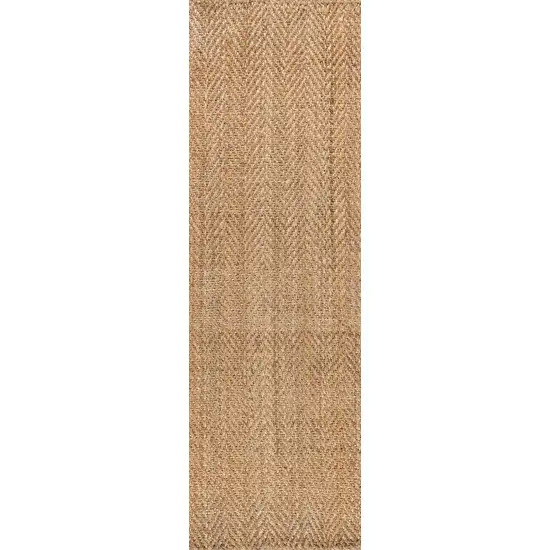 12' Natural Jute Handmade Runner Rug Photo 4