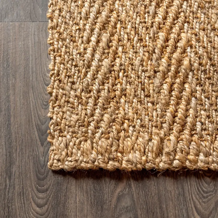 12' Natural Jute Handmade Runner Rug Photo 8