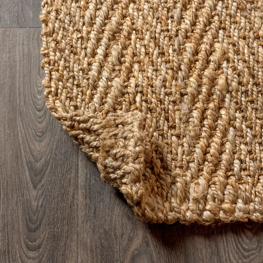 12' Natural Jute Handmade Runner Rug Photo 7