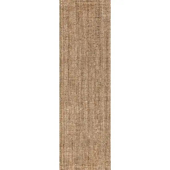 8' Natural Jute Handmade Runner Rug Photo 4