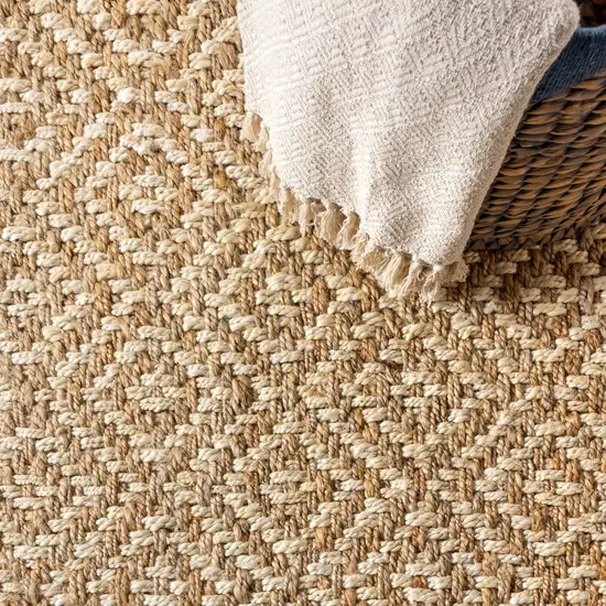 8' Natural Jute Handmade Runner Rug Photo 8