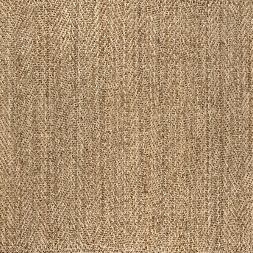 6' Natural Jute Handmade Square Rug Photo 1