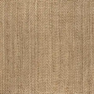Photo of 6' Natural Jute Handmade Square Rug