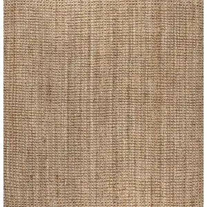 Photo of 6' Natural Jute Handmade Square Rug