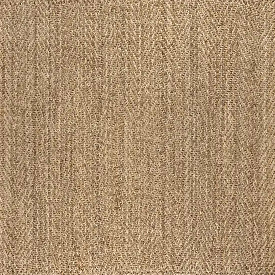 5' Natural Jute Handmade Square Rug Photo 3