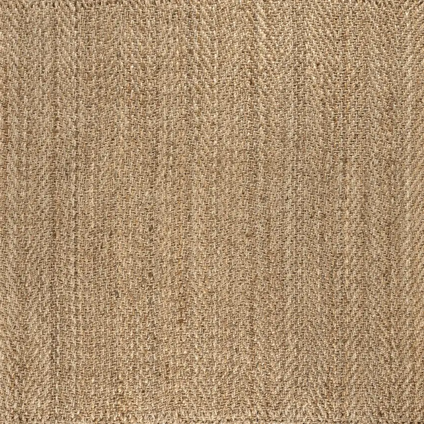 5' Natural Jute Handmade Square Rug Photo 3
