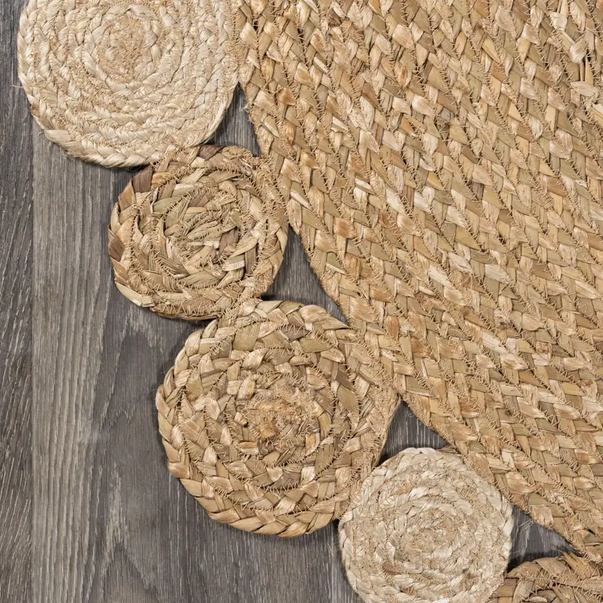 3' Natural Jute Round Rug Photo 8