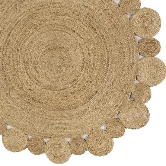 3' Natural Jute Round Rug Photo 3