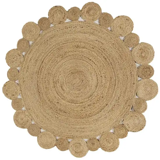 4' Natural Jute Round Rug Photo 4
