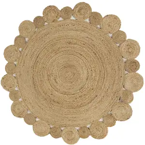 Photo of 5' Natural Jute Round Rug