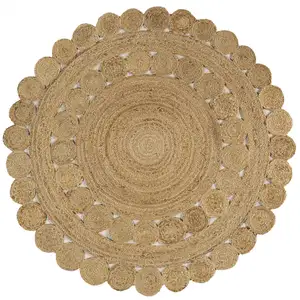 Photo of 5' Natural Jute Round Rug