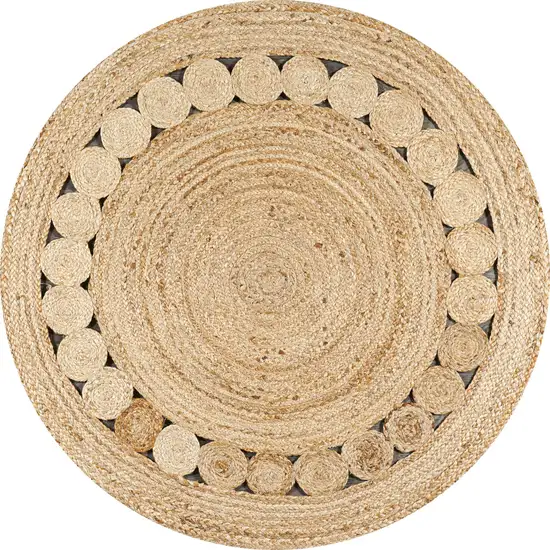 4' Natural Jute Round Rug Photo 1