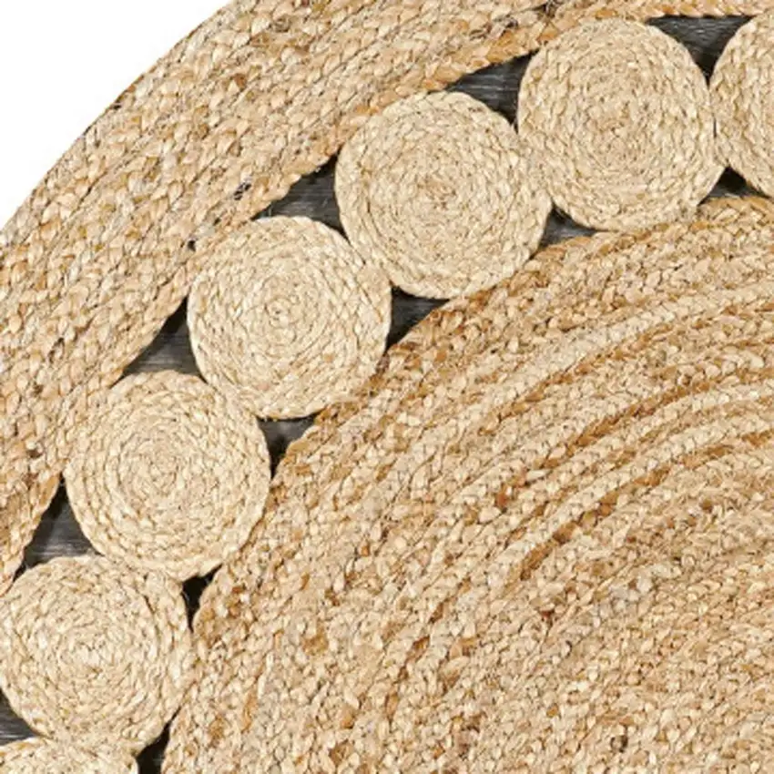 4' Natural Jute Round Rug Photo 3