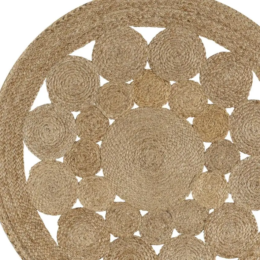 3' Natural Jute Round Rug Photo 2