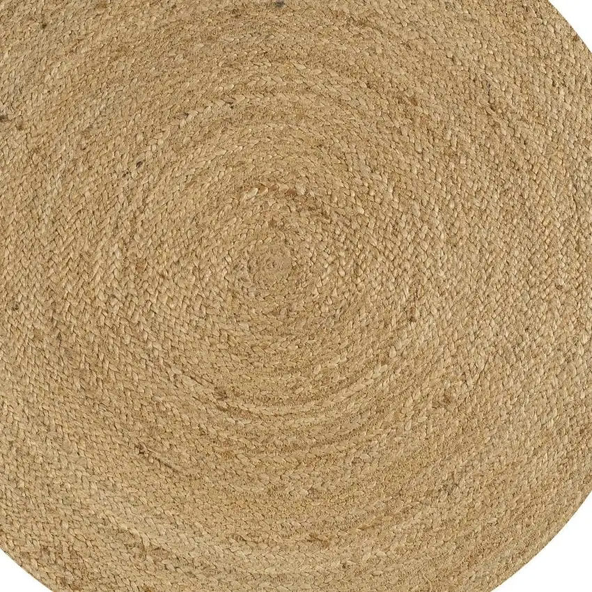 3' Natural Jute Round Rug Photo 2