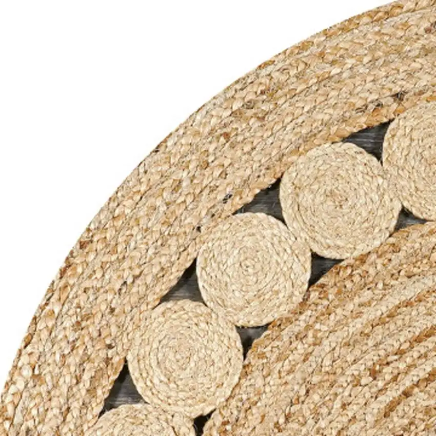 3' Natural Jute Round Rug Photo 2