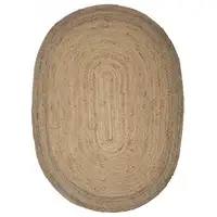 Photo of 7' Natural Toned Oval Shaped Area Rug