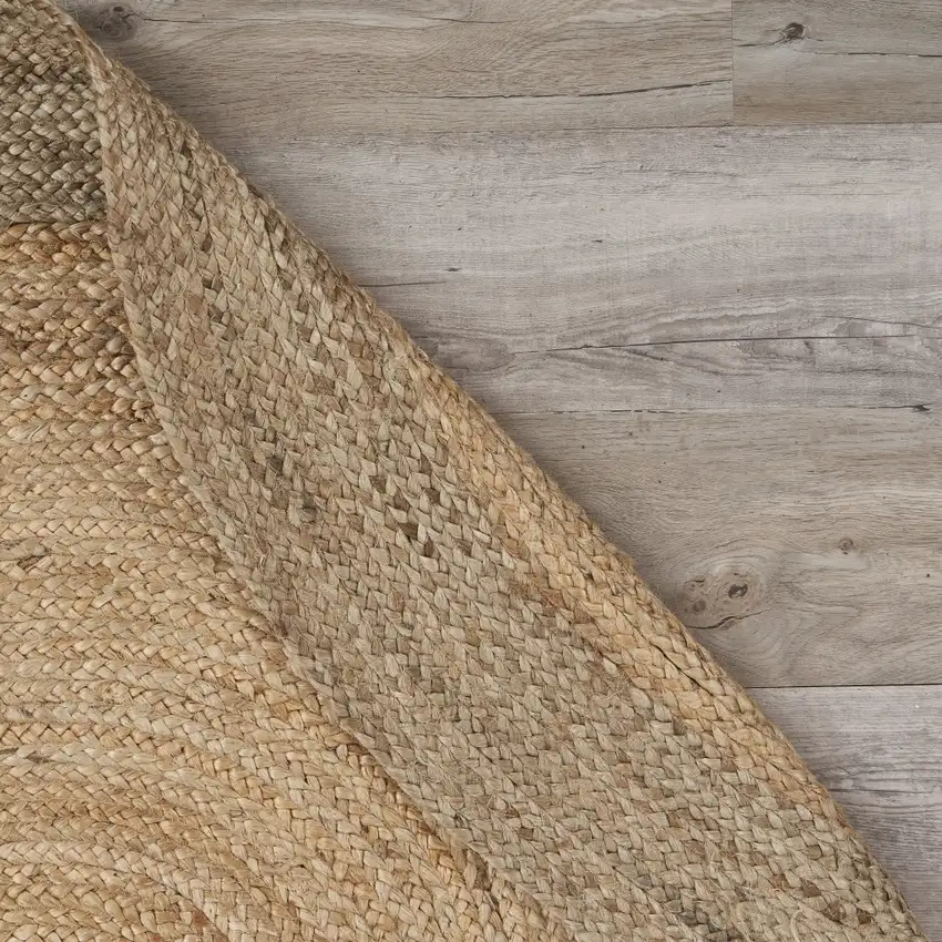 7' Natural Toned Oval Shaped Area Rug Photo 4