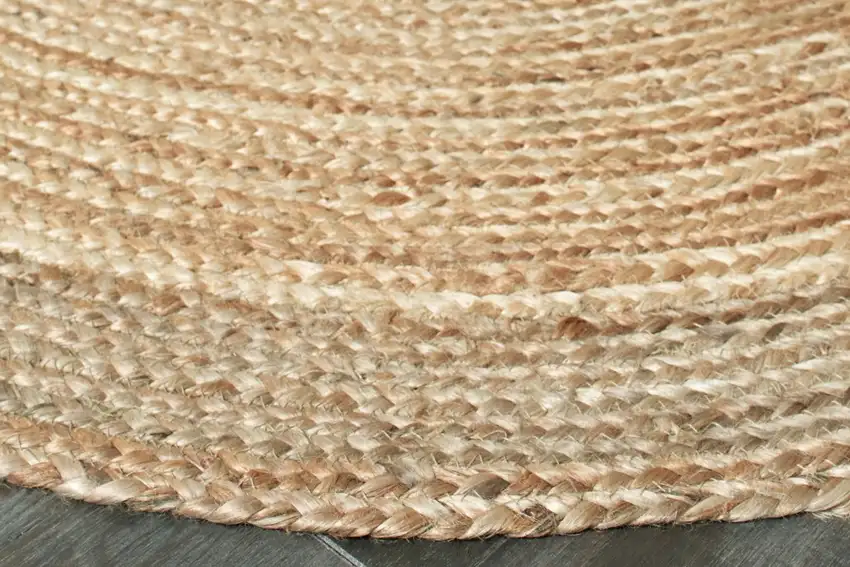 7' Natural Toned Oval Shaped Area Rug Photo 3
