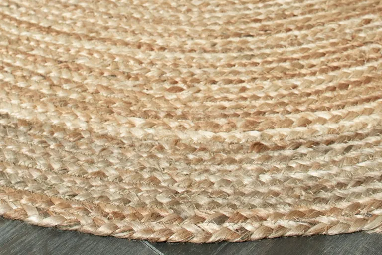 7' Natural Toned Oval Shaped Area Rug Photo 3