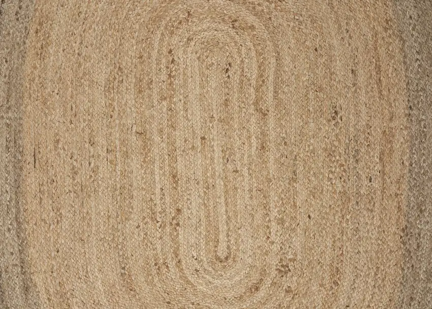 7' Natural Toned Oval Shaped Area Rug Photo 2