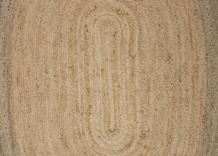 7' Natural Toned Oval Shaped Area Rug Photo 2