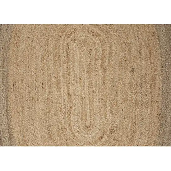 7' Natural Toned Oval Shaped Area Rug Photo 2