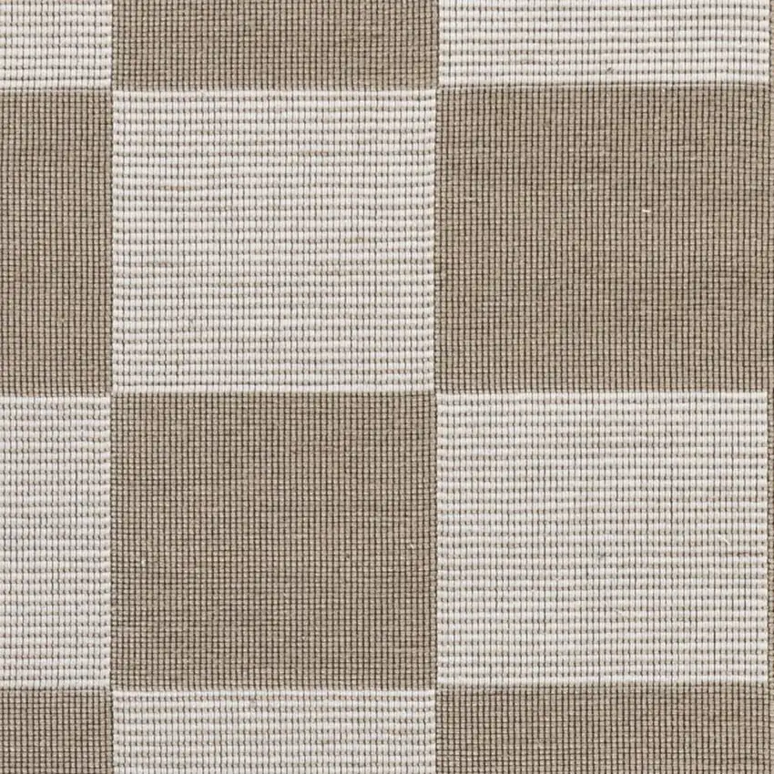 8' Natural and Ivory Geometric Power Loom Washable Non Skid Runner Rug Photo 1