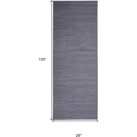 10' Navy Blue Abstract Washable Runner Rug Photo 3