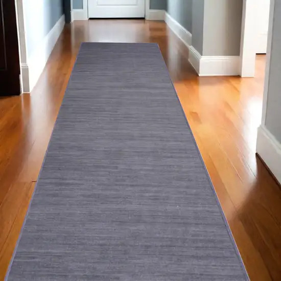 10' Navy Blue Abstract Washable Runner Rug Photo 1