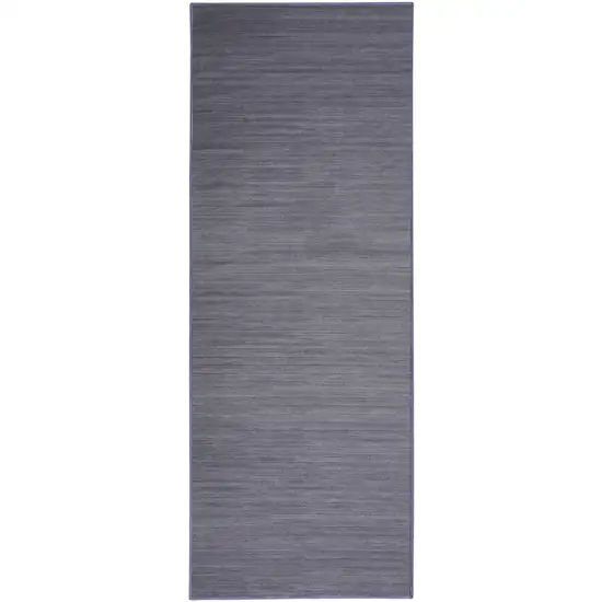 10' Navy Blue Abstract Washable Runner Rug Photo 2