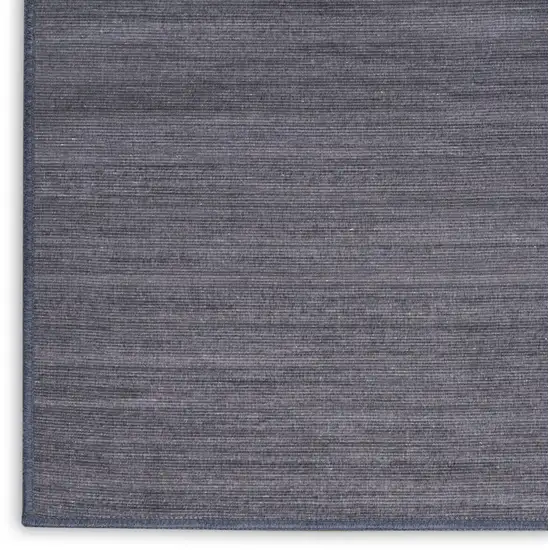 10' Navy Blue Abstract Washable Runner Rug Photo 8