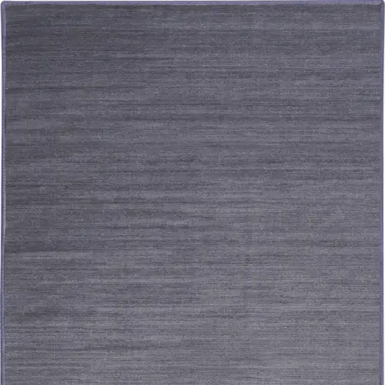 10' Navy Blue Abstract Washable Runner Rug Photo 5