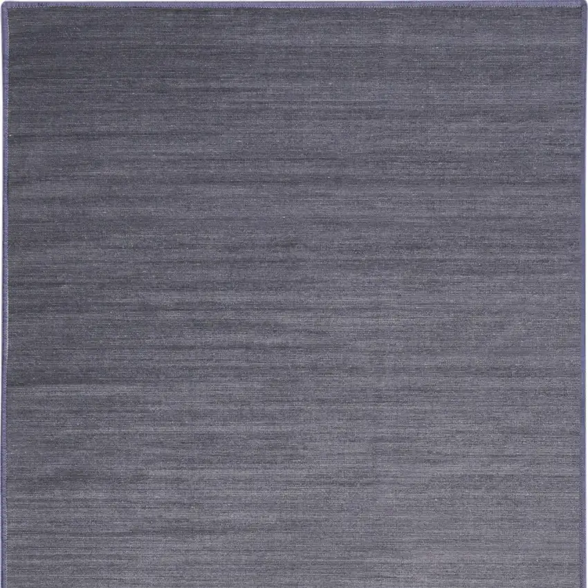 10' Navy Blue Abstract Washable Runner Rug Photo 5
