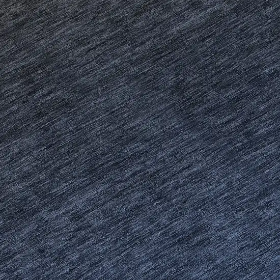 8' Navy Blue And Charcoal Round Abstract Washable Indoor Outdoor Area Rug Photo 8