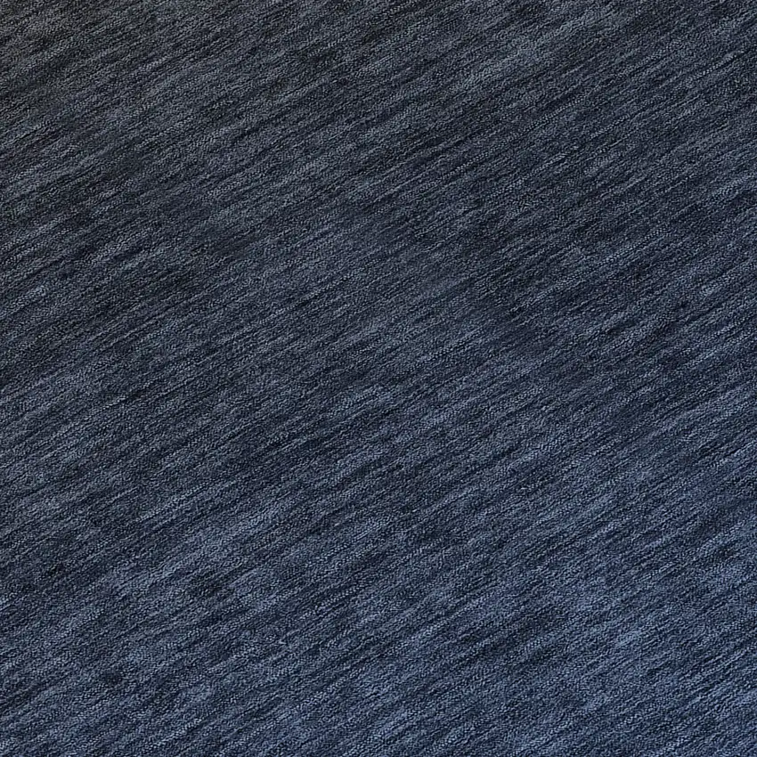 8' Navy Blue And Charcoal Round Abstract Washable Indoor Outdoor Area Rug Photo 8
