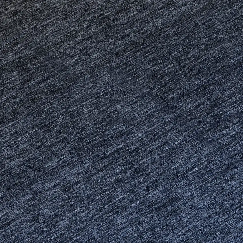 8' Navy Blue And Charcoal Round Abstract Washable Indoor Outdoor Area Rug Photo 8
