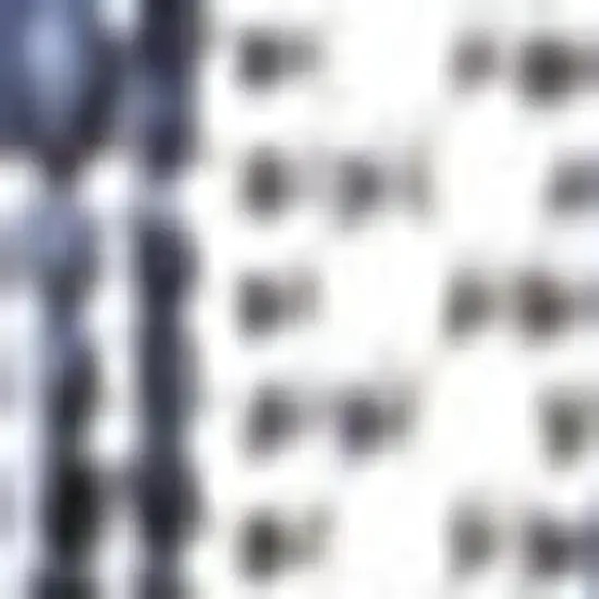 8' Navy Blue And Cream Geometric Indoor Outdoor Runner Rug Photo 3