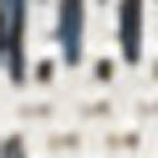 8' Navy Blue And Cream Gingham Indoor Outdoor Runner Rug Photo 2