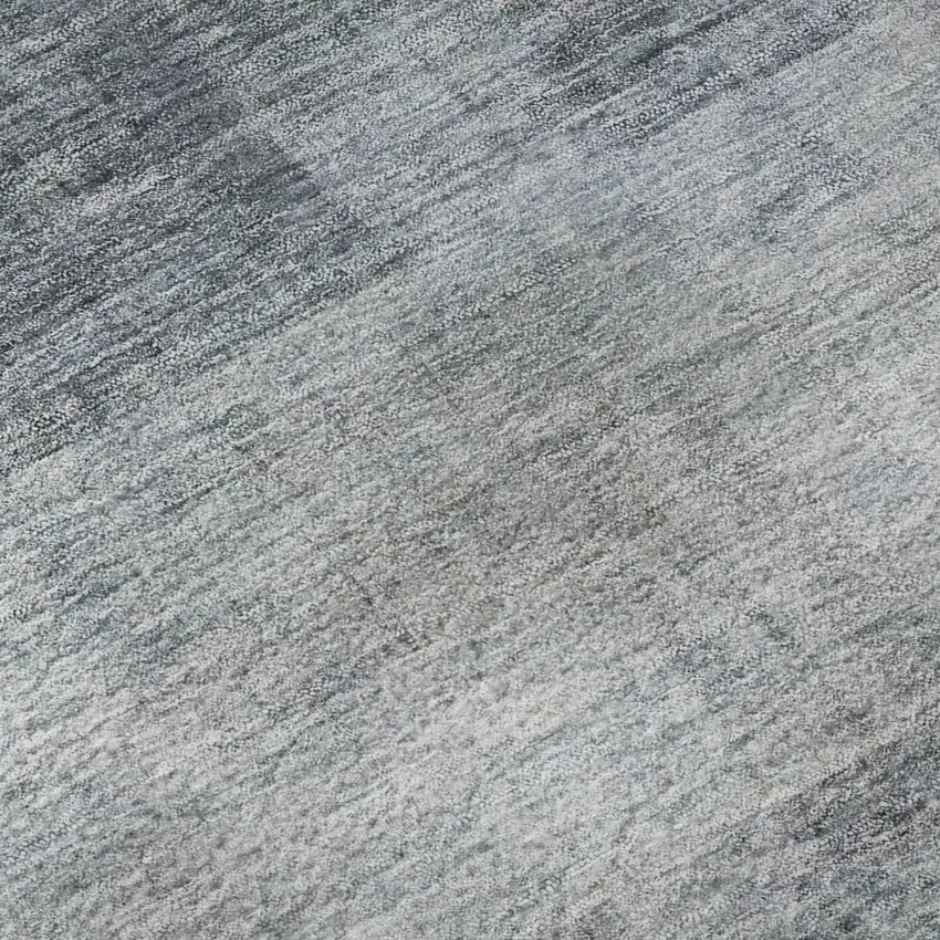 8' Navy Blue And Ivory Abstract Washable Round Rug With UV Protection Photo 9