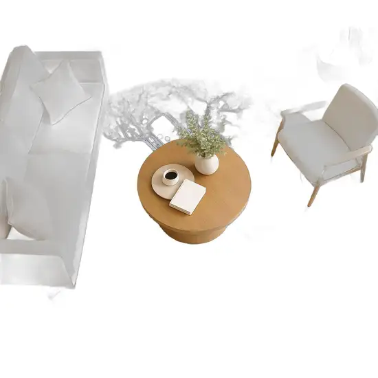 8' Navy Blue And Ivory Round Floral Washable Indoor Outdoor Area Rug Photo 6