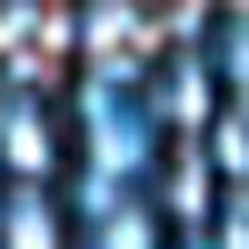 20' Navy Blue And Light Gray Trellis Indoor Outdoor Runner Rug Photo 2