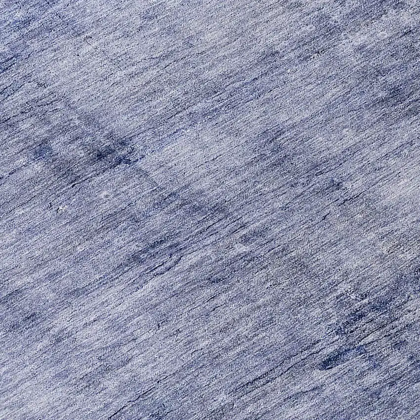 8' Navy Blue And Sky Blue Round Abstract Washable Indoor Outdoor Area Rug Photo 4