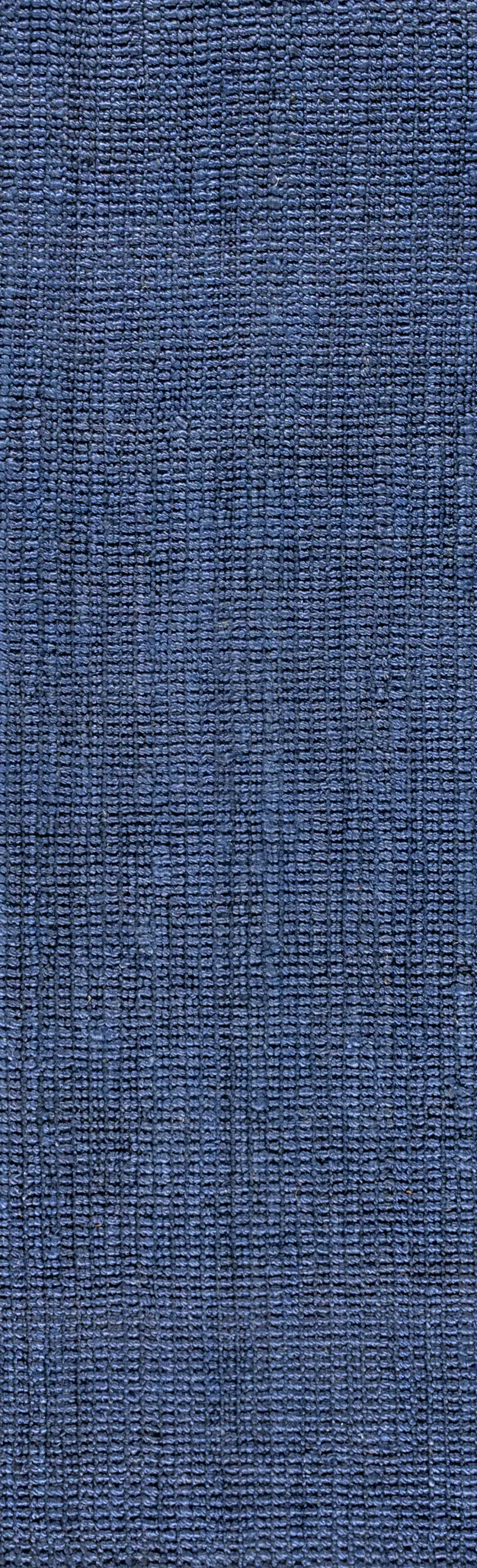 18' Navy Blue Jute Handmade Runner Rug Photo 3